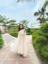 Off White Chiffon Anarkali